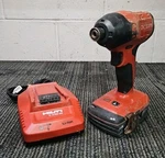 Hilti Tools Sid 4-A22 22V Lith-ion 1/4" Hex Impact Driver + Battery & Charger. Fixed Price $139.99.