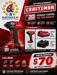 Craftsman V20 Lithium Ion Brushless 1/4" Impact Driver Kit (CMCF820D2). Fixed Price $70.00.