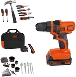 Black+decker 20V Max 68-PIECE Cordless Drill Home Tool Kit W/ Bag LDX120PK. Fixed Price $94.95.