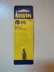 Irwin #6 Spanner Insert Bit 3153163 1/4" Hex Shank, Security Screwdriver. Fixed Price $6.26.