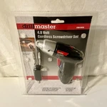Drill Master Cordless Screwdriver Set 4.8 Volt Rechargeable Lightweight - New. Fixed Price $19.99.