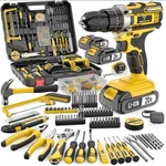 20V Cordless Drill Driver Set W/ Li-ion Batteries, Charger & Hand. Fixed Price $117.00.