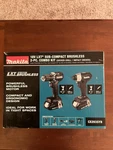 Makita CX203SYB 18V Lxt Brushless Lithium-ion 2-TOOL Combo W/ Batteries. Fixed Price $215.00.