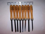 Craftsman Lathe Wood Small Chisels, Model 2940, Set Of 8, Nos, Vintage, USA#156. Fixed Price $97.49.
